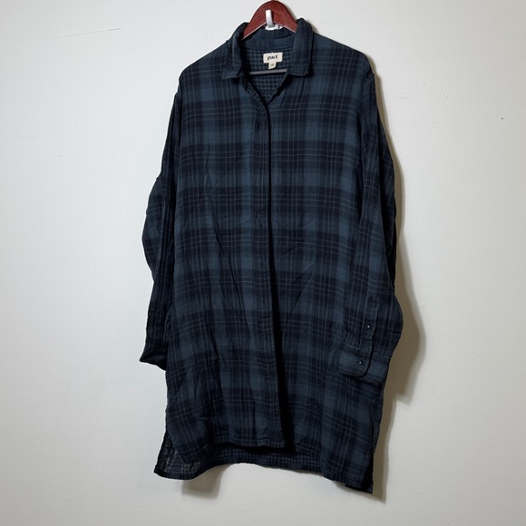 Pact Ore Double Cloth Plaid The Coastal Shirt Dress, size XL/2XL - Picture 2 of 10